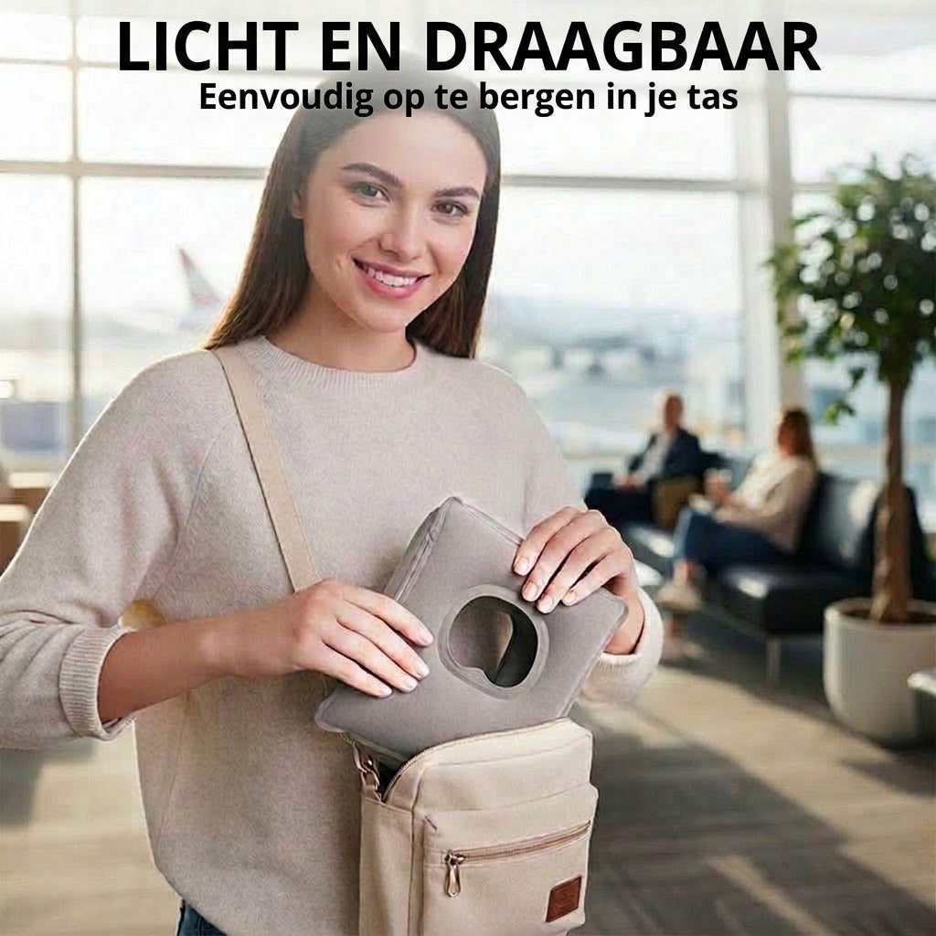 Opblaasbaar ergonomisch reiskussen – Compact en draagbaar nekkussen voor vliegtuig, trein en auto