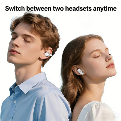 2-in-1 draadloze Bluetooth-oordopjes met oorhaken en oortips – 30 uur afspeeltijd