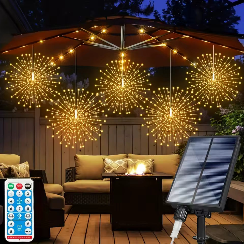 Solar Vuurwerkbol Tuinverlichting - Decoratieve Tuinlamp op Zonne-energie