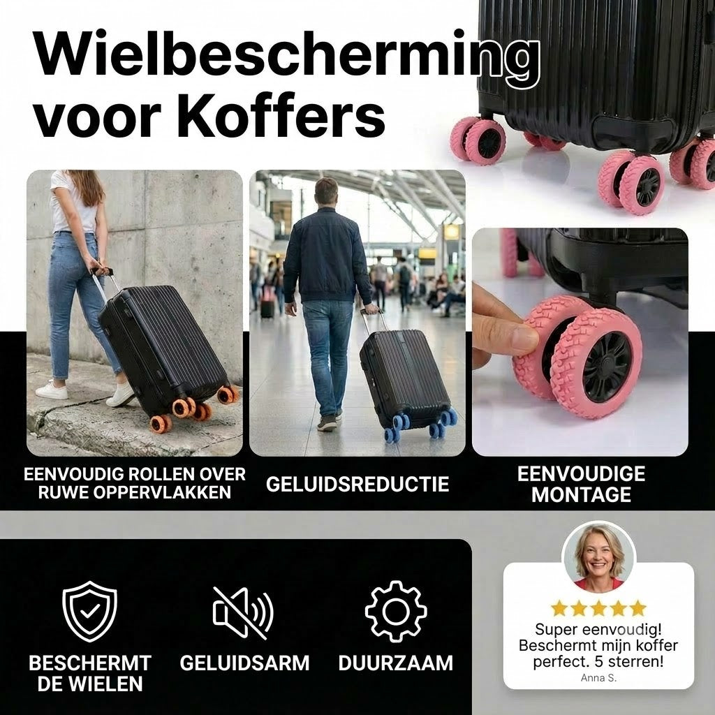 Beschermhoes voor kofferwielen