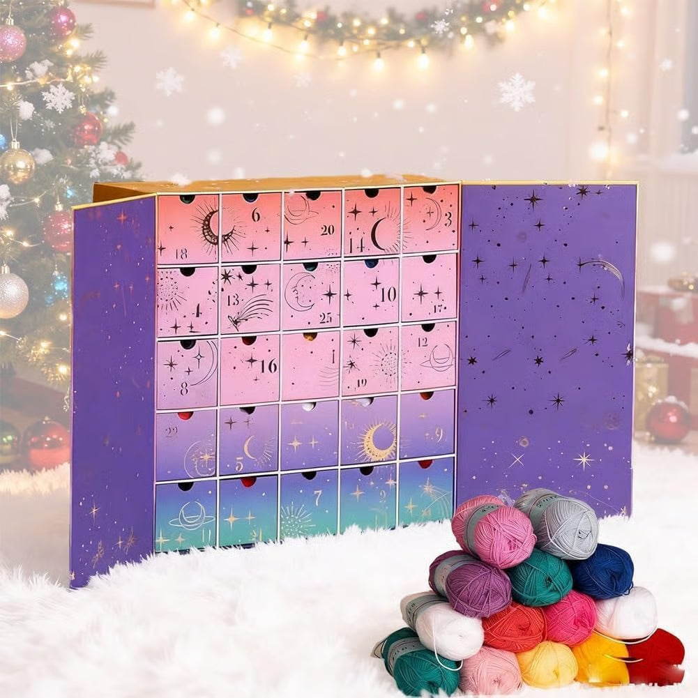 Haak-kerstkalender 2026 (25 dagen) – Adventskalender met garen, haakaccessoires, patronen en creatieve verrassingen
