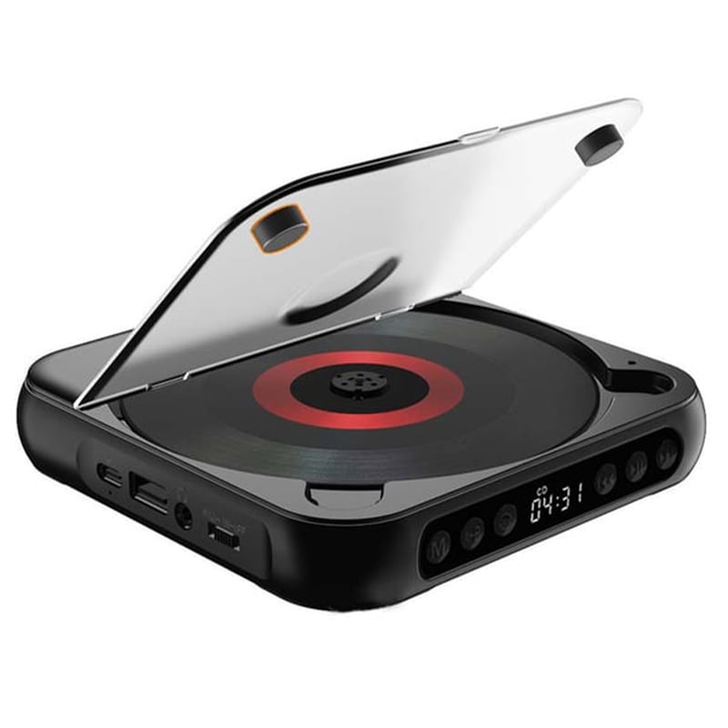 Draagbare CD Speler met Bluetooth - Oplaadbare Discman voor Auto & Onderweg (Anti-Shock)