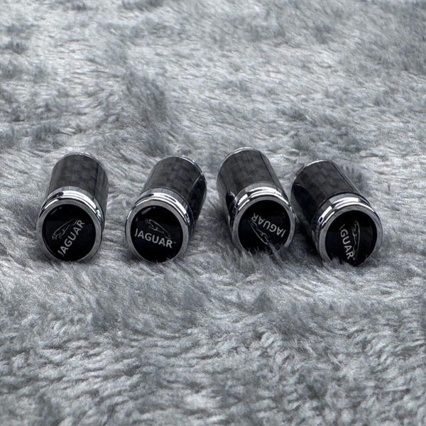 Luxe Carbon Ventieldopjes Set - Koolstofvezel Look - Universeel voor Auto, Motor & Fiets - Sportieve Wielbescherming - [Set van 4]