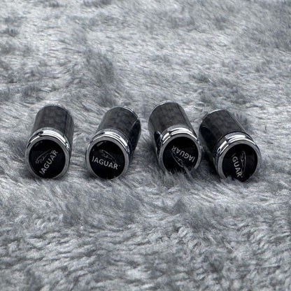 Luxe Carbon Ventieldopjes Set - Koolstofvezel Look - Universeel voor Auto, Motor & Fiets - Sportieve Wielbescherming - [Set van 4]