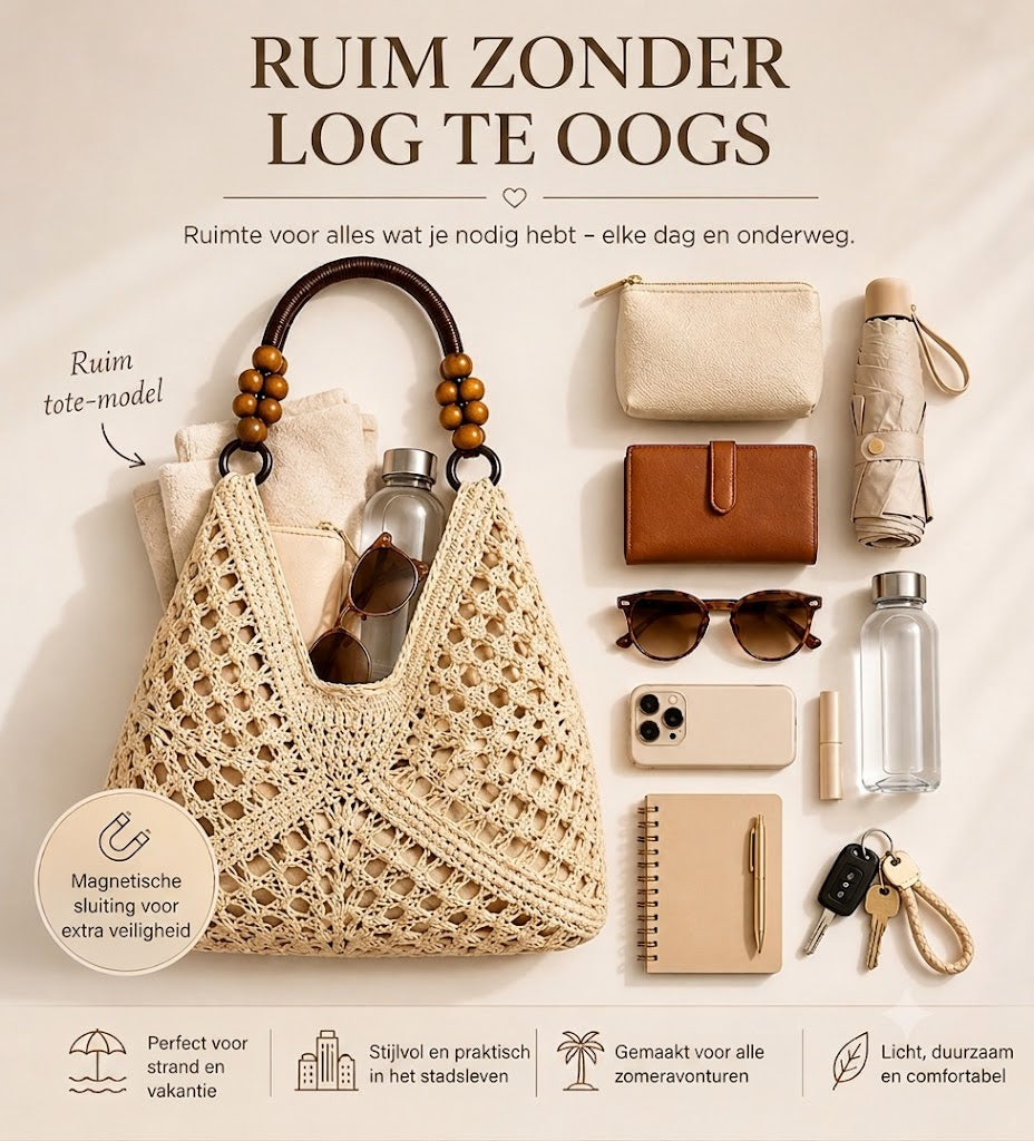 Bohemian Klassieke Geweven Handtas