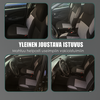 Kestävä auton istuinsuojasetti (renkaan kulutuspinnan näköinen)
