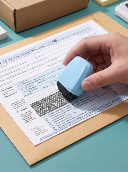 📢📢 50% korting!! ⏰ Stop met het in stukken scheuren van brieven als een konijn in een kartonfabriek! 🐰📦 Deze compacte en draagbare beschermrol, met een dekkingsbreedte tot 17 mm, verbergt alle gevoelige informatie in één beweging!