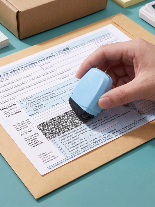 📢📢 50% korting!! ⏰ Stop met het in stukken scheuren van brieven als een konijn in een kartonfabriek! 🐰📦 Deze compacte en draagbare beschermrol, met een dekkingsbreedte tot 17 mm, verbergt alle gevoelige informatie in één beweging!