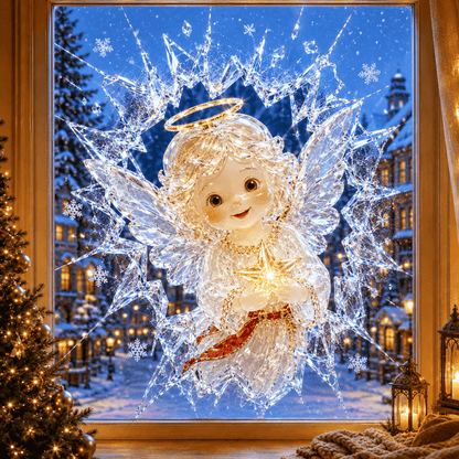 3D-kerststickers met gebroken glas-effect