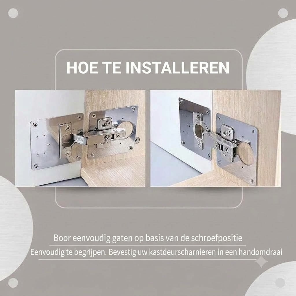 Reparatieset voor kastscharnieren
