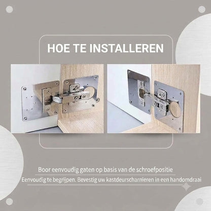 Reparatieset voor kastscharnieren