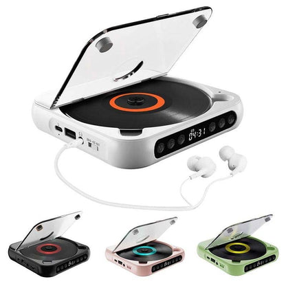 Draagbare CD Speler met Bluetooth - Oplaadbare Discman voor Auto & Onderweg (Anti-Shock)