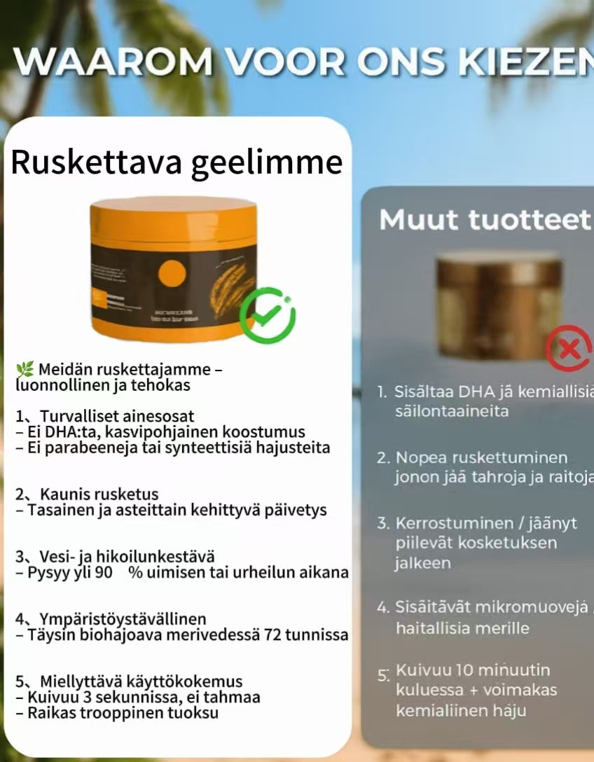 Intensiivisesti ruskettava geeli
