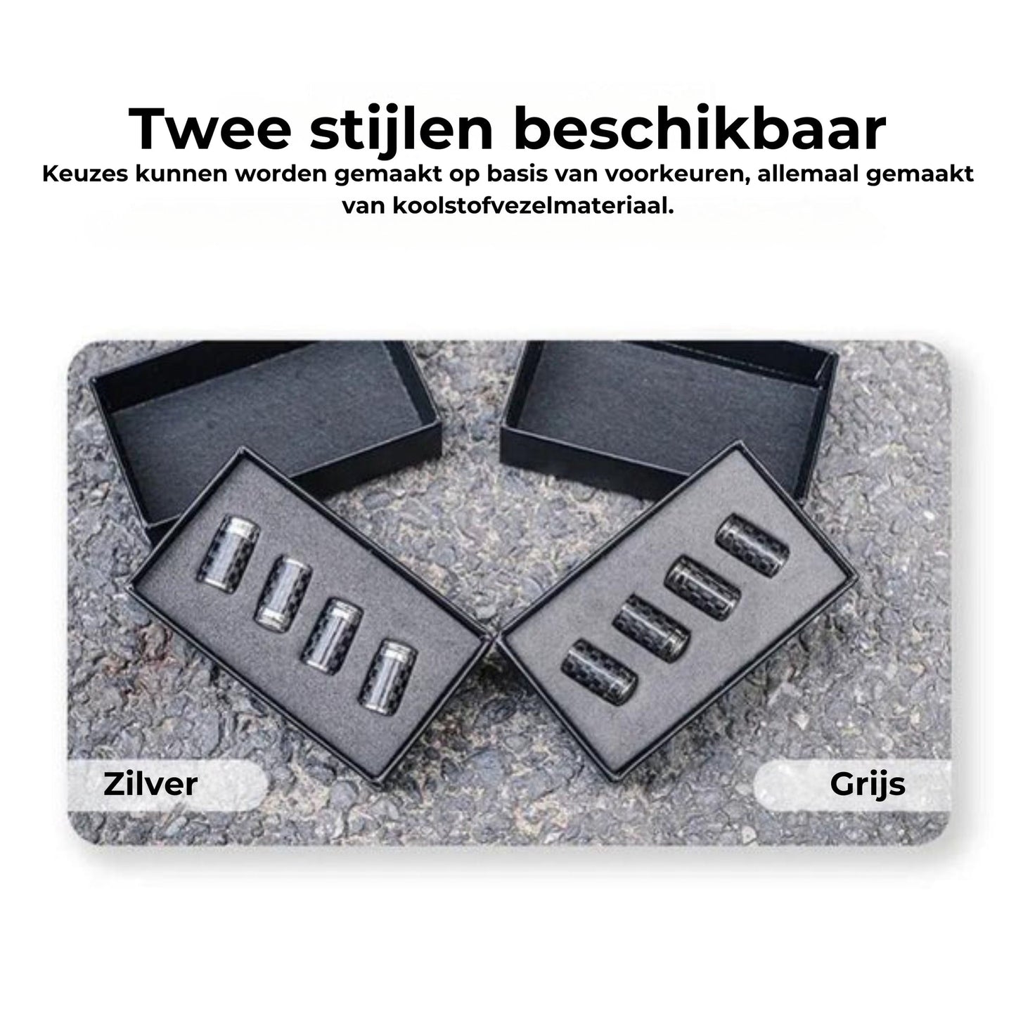 Luxe Carbon Ventieldopjes Set - Koolstofvezel Look - Universeel voor Auto, Motor & Fiets - Sportieve Wielbescherming - [Set van 4]