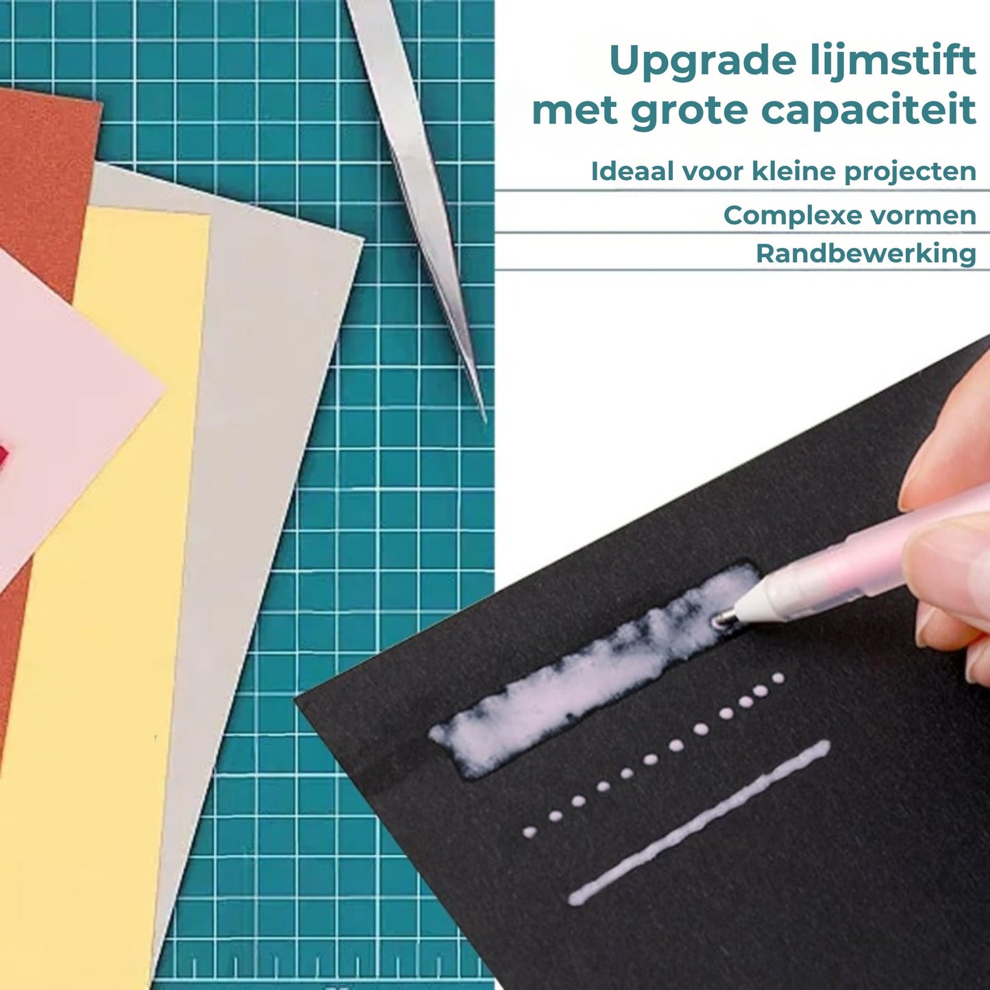 Lijmpennen met Fijne Punt - Precisielijm voor Scrapbooking & Kaarten (Set van 6).