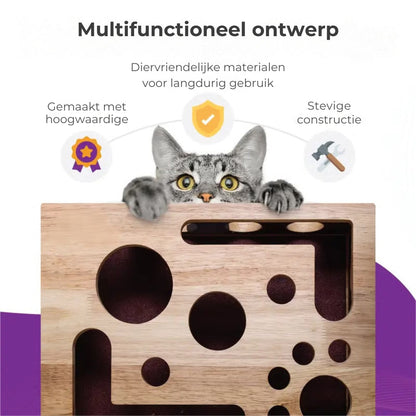 Katten Nagelvijl Krabplank - Stressvrij Nagels Vijlen tijdens Spelen (Puzzelbox).