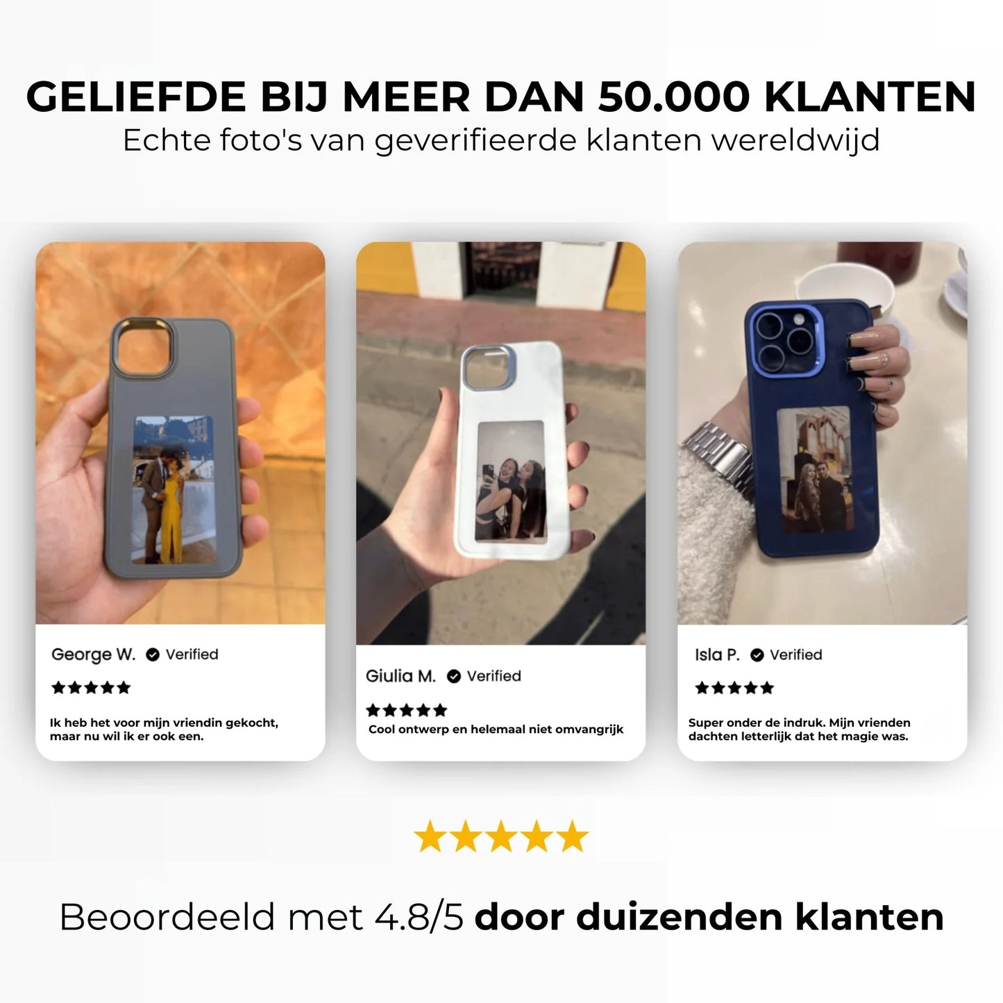 Pixly NFC E-Ink Case voor iPhone - Smart Hoesje met Aanpasbaar Scherm (DIY Foto's)