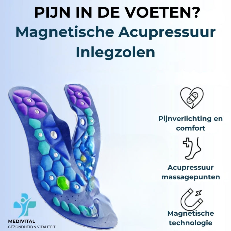Magnetische Acupressuur Zolen van Medivital™ - Op Maat te Knippen