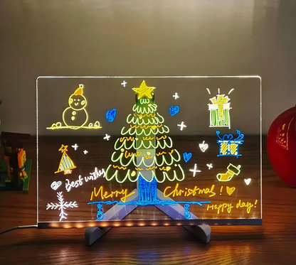 DoodleGlow™ Magisch LED Tekenbord - Lichtgevend Tekentablet voor Kinderen (Incl. Stiften & Sjablonen)