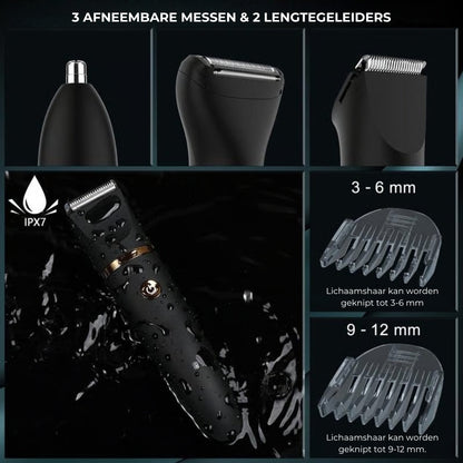3-in-1 Bodygroomer voor Mannen - Elektrische Lichaamstrimmer