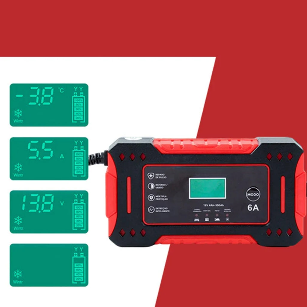 Slimme Acculader 12V/24V - Volautomatische Druppellader met Puls Herstelfunctie - Voor Auto, Motor & Boot