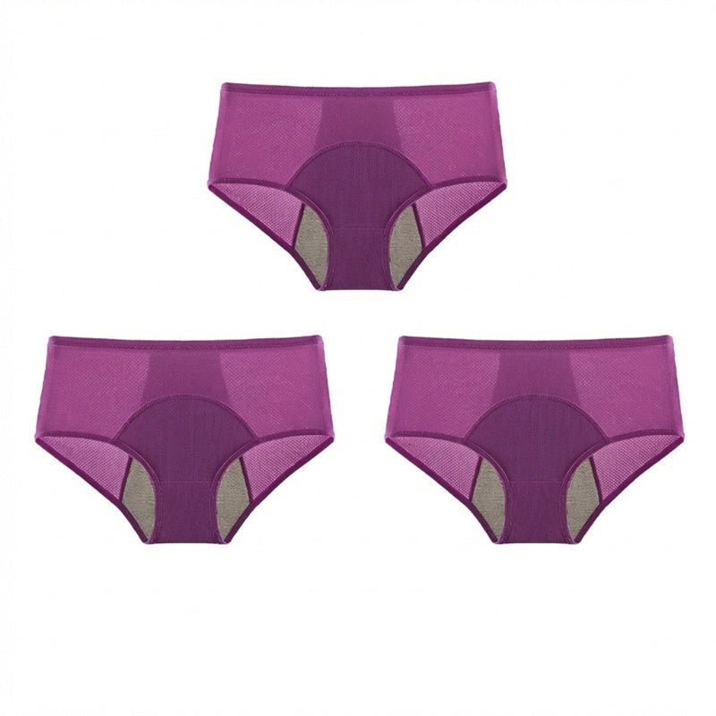 Lekvrije menstruatieslip met hoge taille, dubbele bescherming voor en achter – voorkomt effectief doorlekken aan de zijkanten