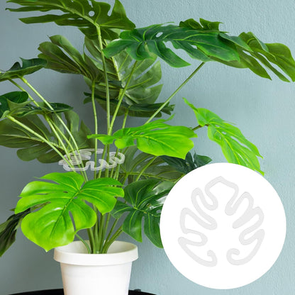 Transparante acryl plantensteun, Monstera bladvorm | Onzichtbare plantensteun voor binnen (1 set 5 stuks.)