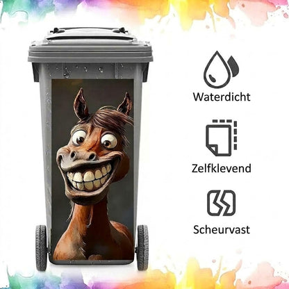 Creatieve prullenbakstickers – kleurrijke cartoonpatronen