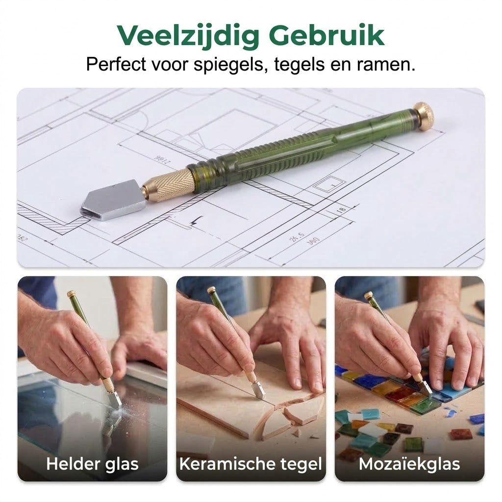 Professionele diamantglassnijder – Snijwiel van geharde legering