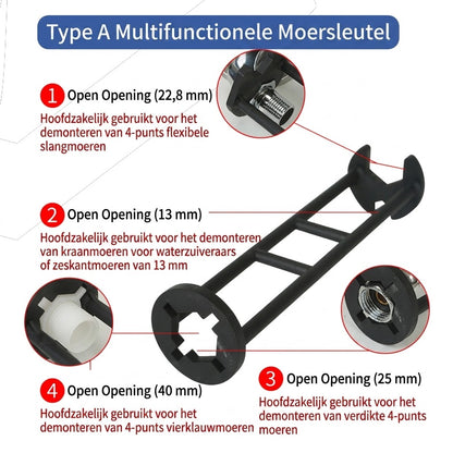 Multifunctionele Wastafel  Moersleutel（1 Set 2 Stuks）