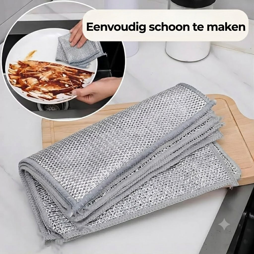 Vaatdoek van staaldraad（1 Sets 10 Stuks）