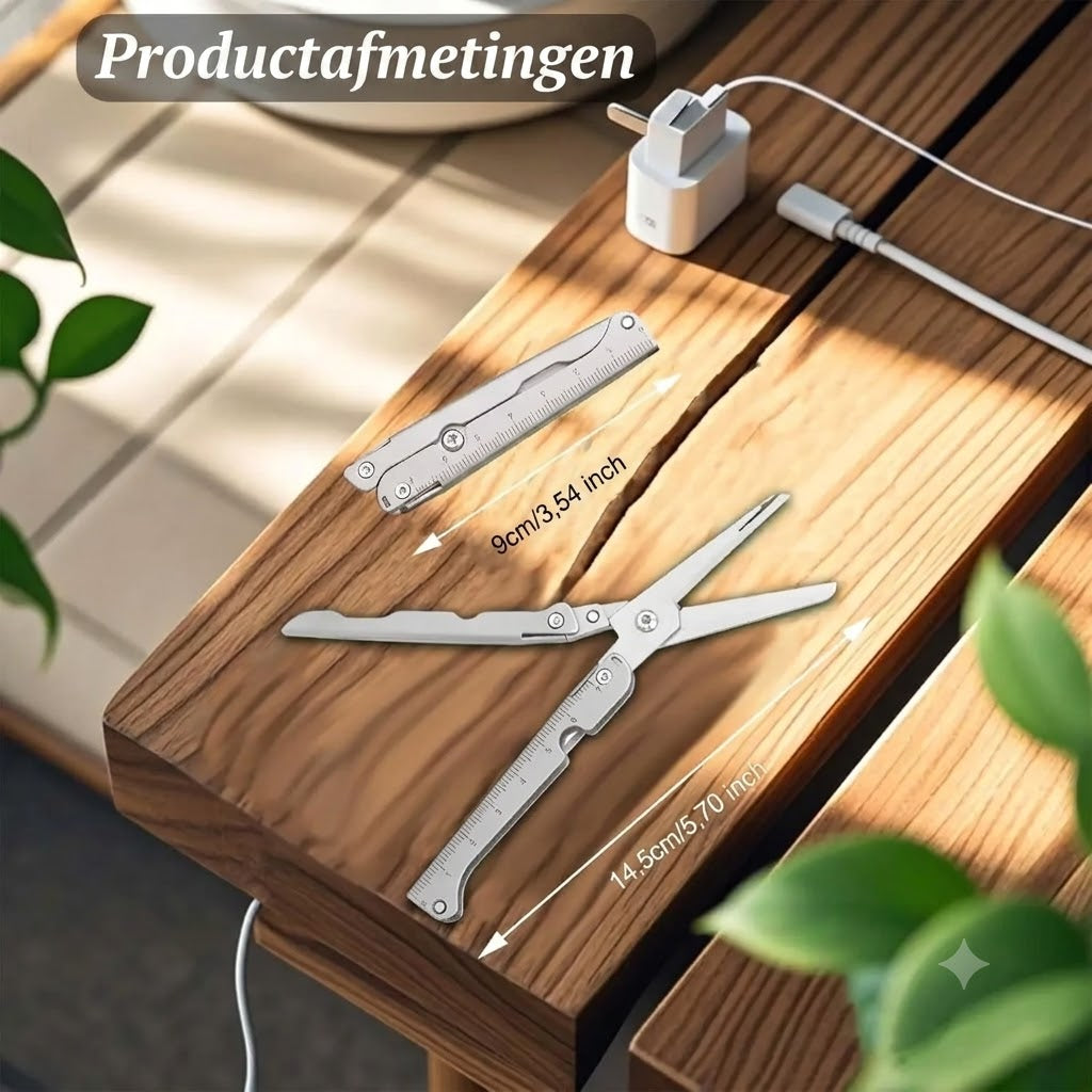 Opvouwbare Rvs Mini Schaar - Draagbare Tool voor Outdoor & Camping