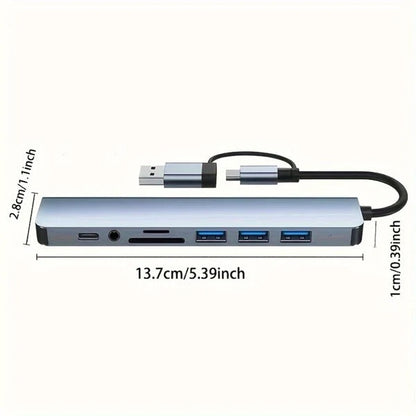 8-in-2 USB-hub