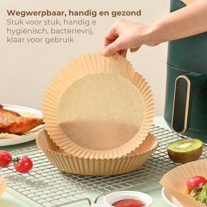 Airfryer Bakpapier Mandjes-[100 Stuks]