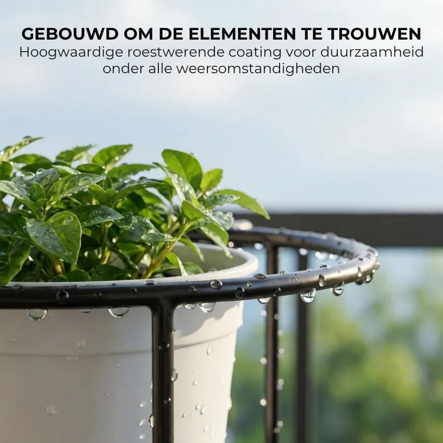 Hanging Plantenbak Houder voor Balkon – Metalen Bloempotrek voor Balkonrailing
