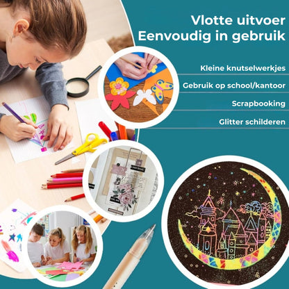 Lijmpennen met Fijne Punt - Precisielijm voor Scrapbooking & Kaarten (Set van 6).