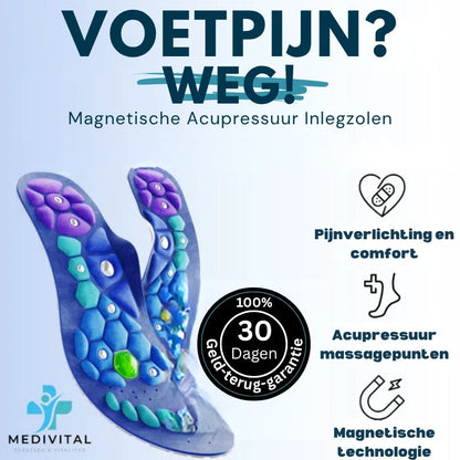 Magnetische Acupressuur Zolen van Medivital™ - Op Maat te Knippen
