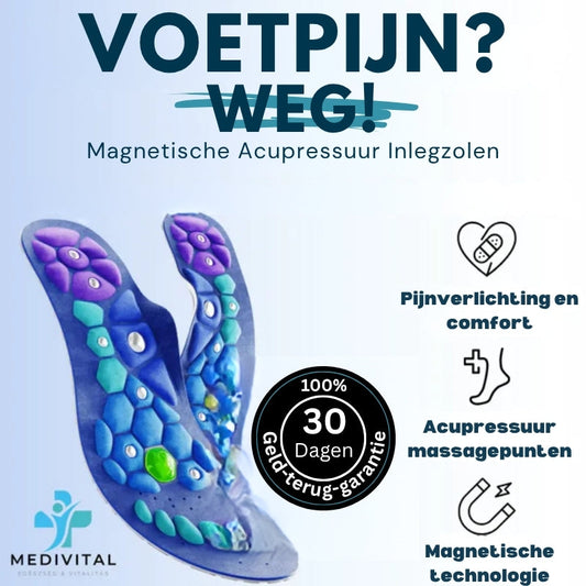 Magnetische Acupressuur Zolen van Medivital™ - Op Maat te Knippen