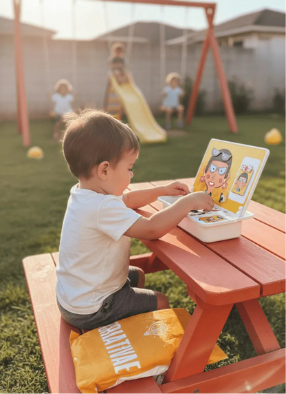 Puinen magneettipalapeli: luo muotoja ja kuvioita