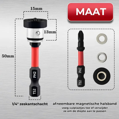 Magnetische S2 Staal Schroefbits met Dieptestop