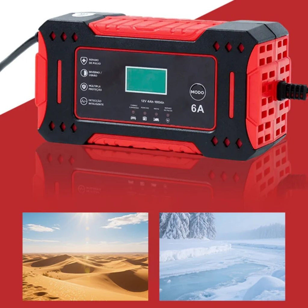 Slimme Acculader 12V/24V - Volautomatische Druppellader met Puls Herstelfunctie - Voor Auto, Motor & Boot