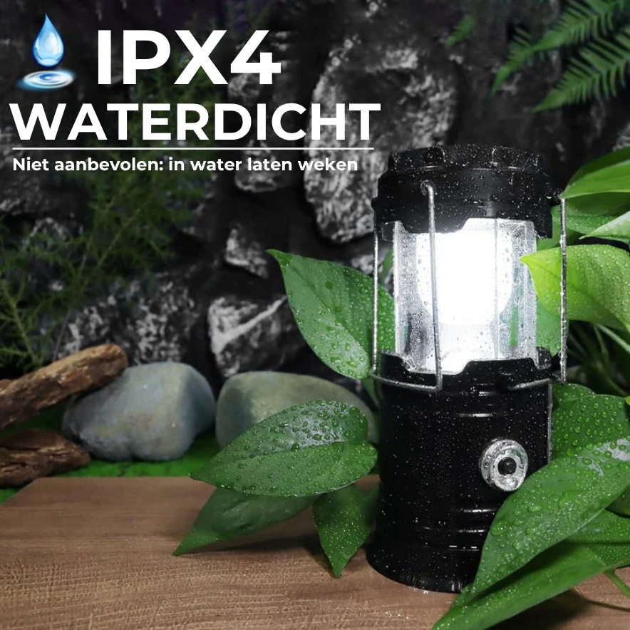 2-in-1 Solar Campinglamp & Zaklamp - USB Oplaadbaar