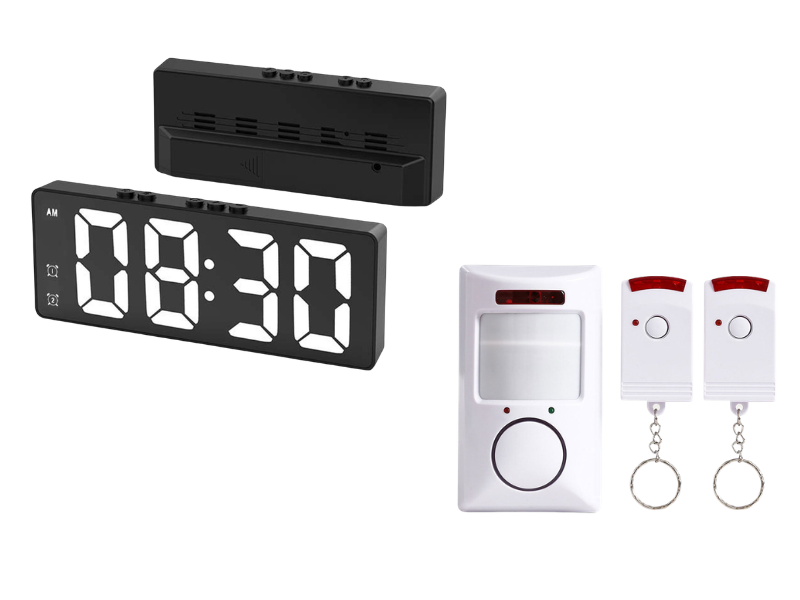 Slimme digitale klokcamera, ondersteunt dual-band wifi (5 GHz en 2,4 GHz) | Veilig bewakingssysteem voor thuis met realtime-monitoring