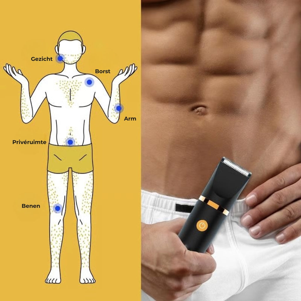 3-in-1 Bodygroomer voor Mannen - Elektrische Lichaamstrimmer