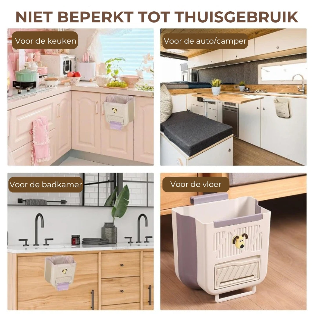 Ruimtebesparende Inklapbare Prullenbak