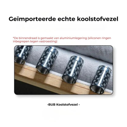 Luxe Carbon Ventieldopjes Set - Koolstofvezel Look - Universeel voor Auto, Motor & Fiets - Sportieve Wielbescherming - [Set van 4]