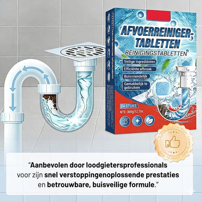 🚽 Snelwerkende afvoerontstoppingstabletten – geschikt voor keukens, badkamers en afvoeren.