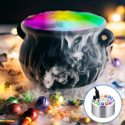 12 LED ultrasone mistmaker — produceert koude nevel en kleurrijke lichten