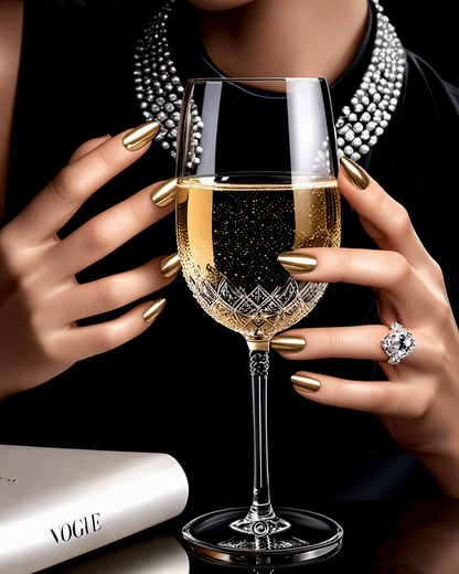Glanzende metallic nagellak met spiegeleffect