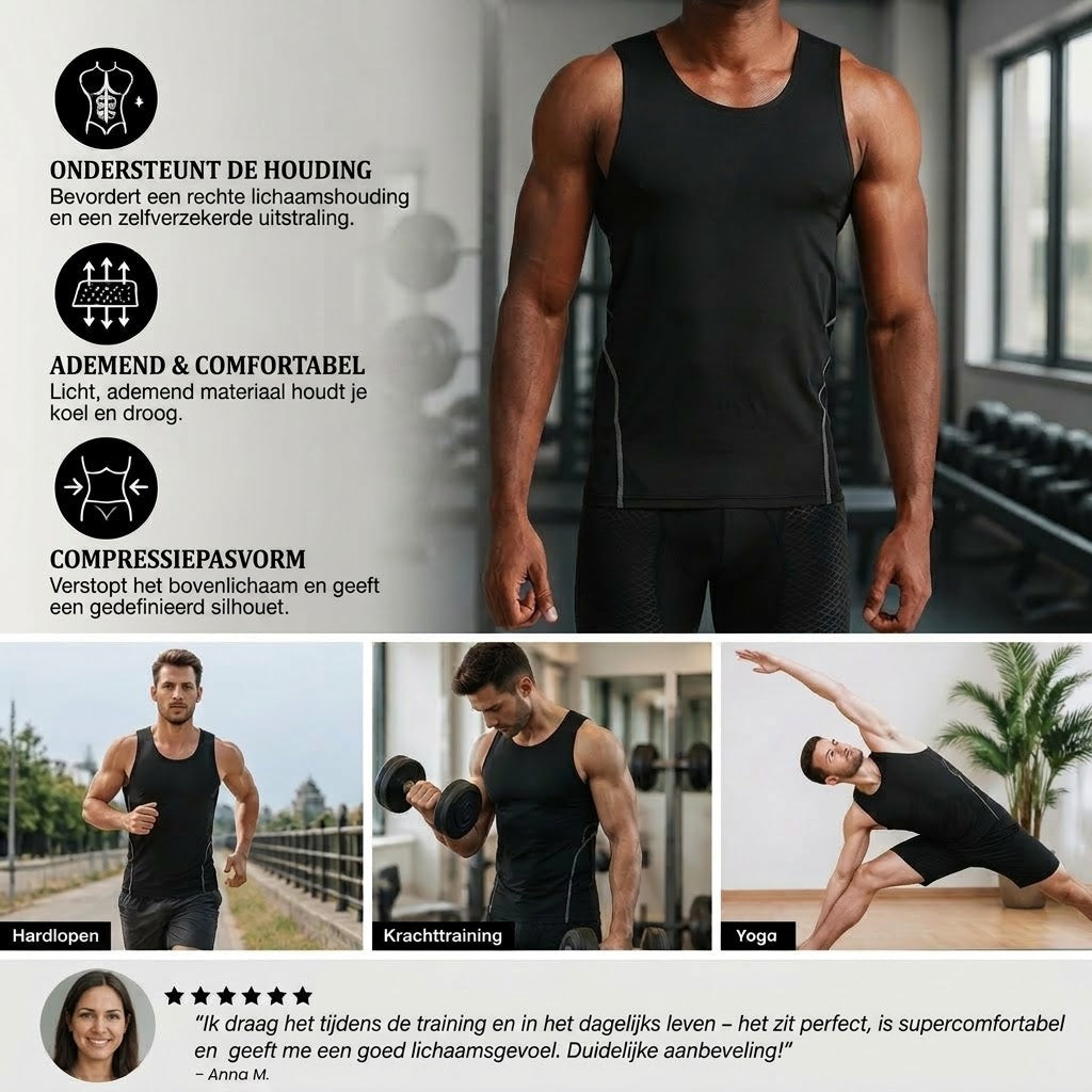 🔥 Tijdelijke aanbieding: 50% korting❗️❗️ Compressie-ondergoed / compressiehemd voor heren – ideaal voor training en fitness